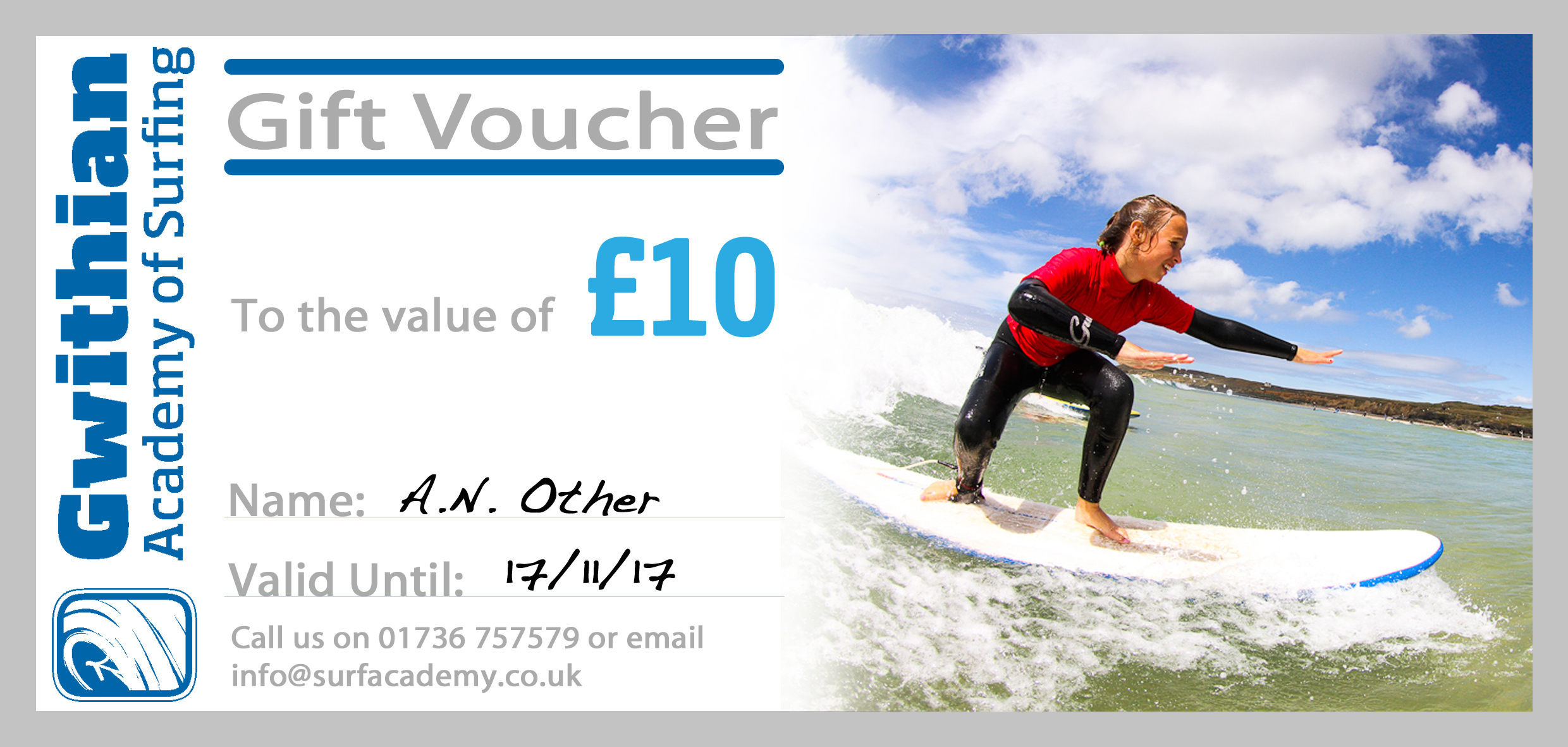 Christmas Surfing Gift Voucher