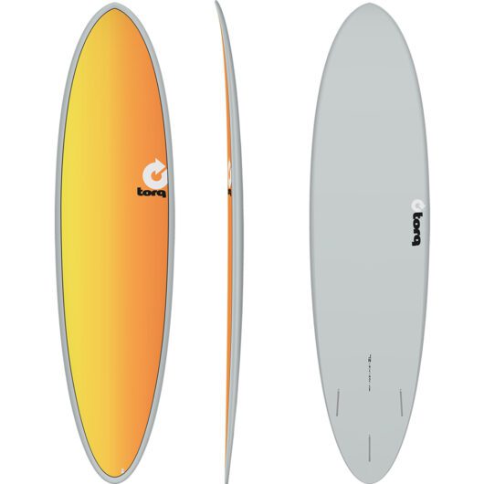 Torq 7'2 Mod Funboard (Grey, Yellow/Orange Fade)