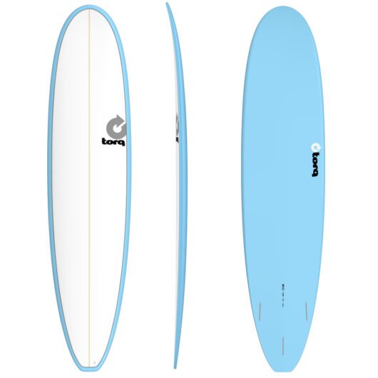 Torq 8'0 Mini Longboard Surfboard (Blue Pinline)